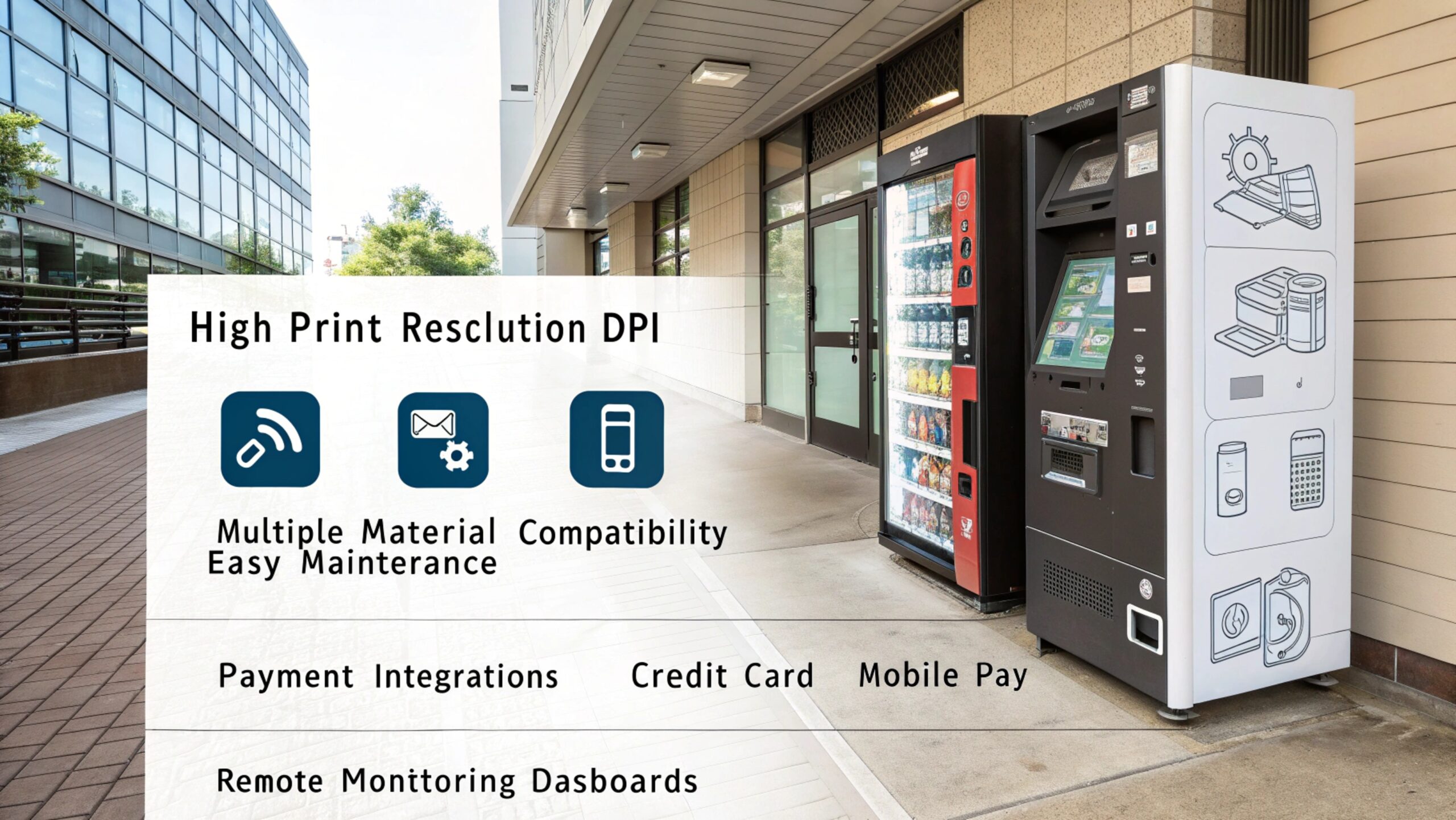commercial phone case vending machine specs