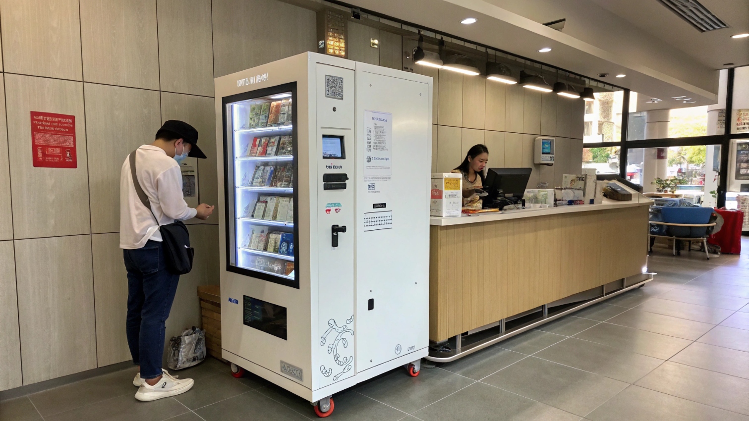 portable phone case vending machine small space