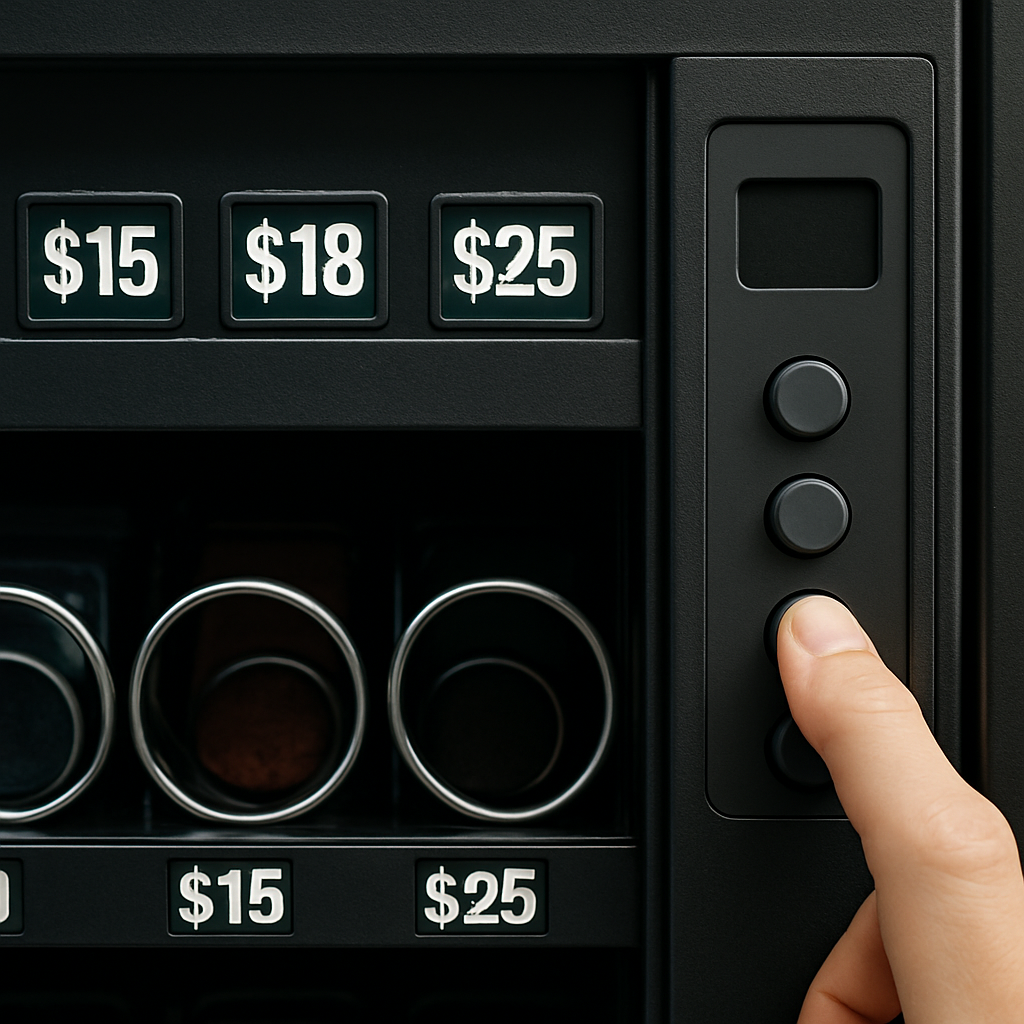 Vending machine price sticker
