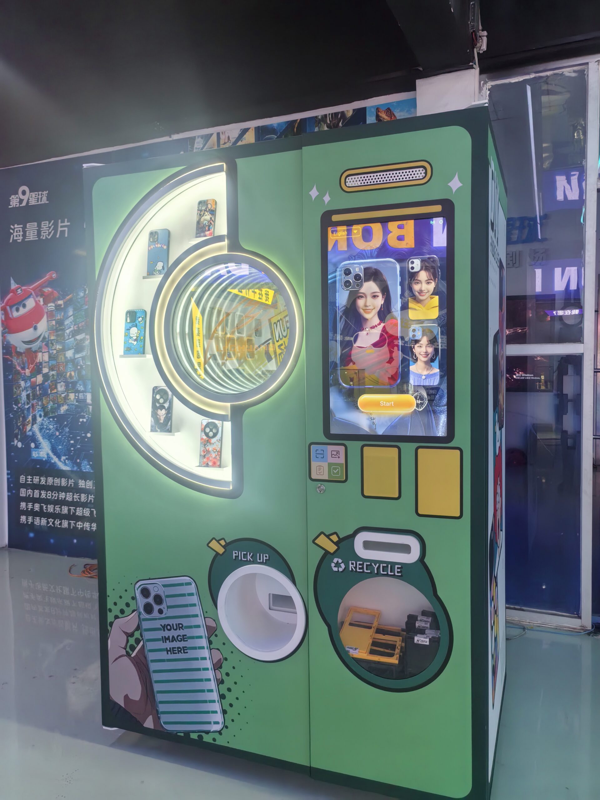 A quick, seamless tap-to-pay transaction at a PrintYOLO vending machine.