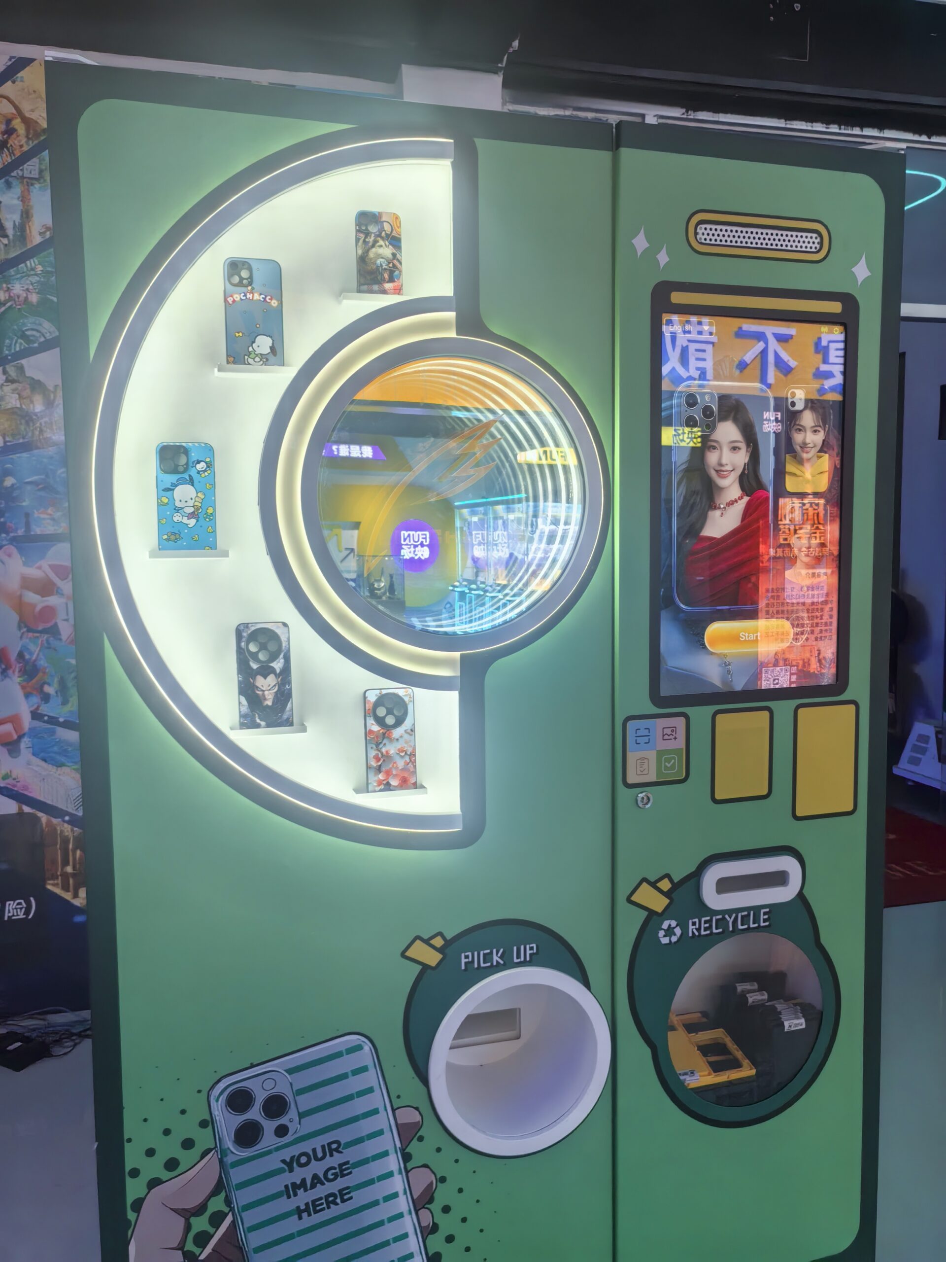 Clear Vending Machine Display